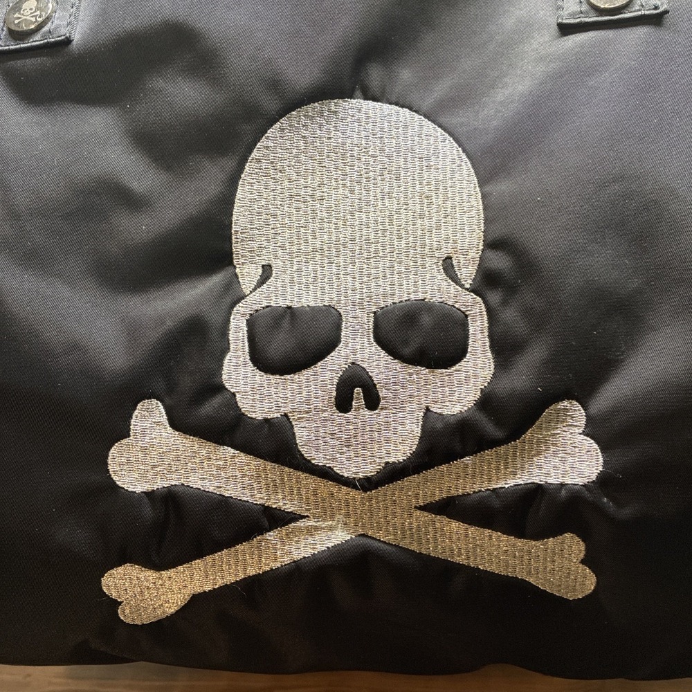 Mastermind Japan X Porter Black Duffel Weekend Bag Embroidered Skull GUC - Picture 2 of 16